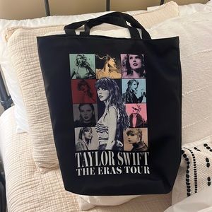 Taylor Swift Eras Tour Black Tote Bag